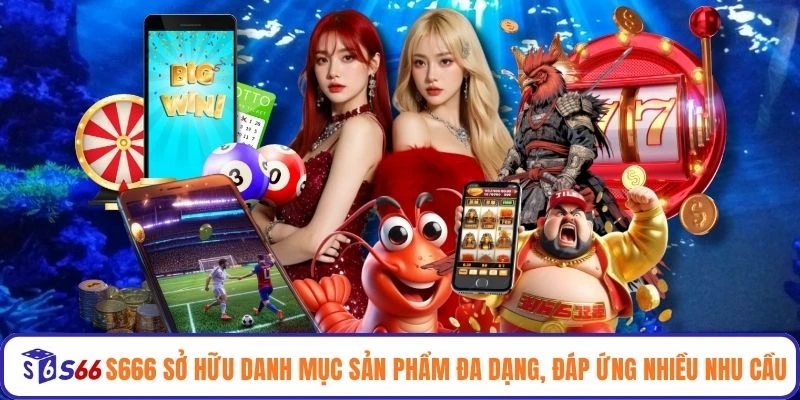 S666 sở hữu danh mục sản phẩm đa dạng, đáp ứng nhiều nhu cầu 